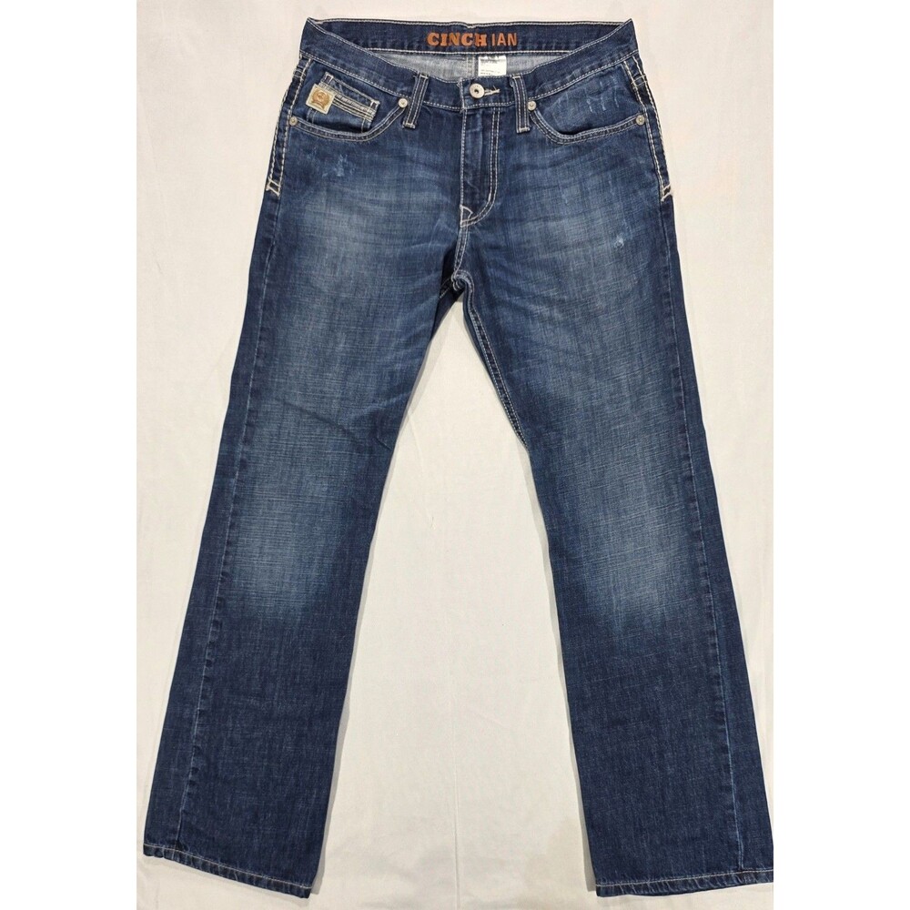 Cinch Ian Jeans Men's 30x32 Bootcut Slim Fit 100% Cotton Denim Western Cowboy